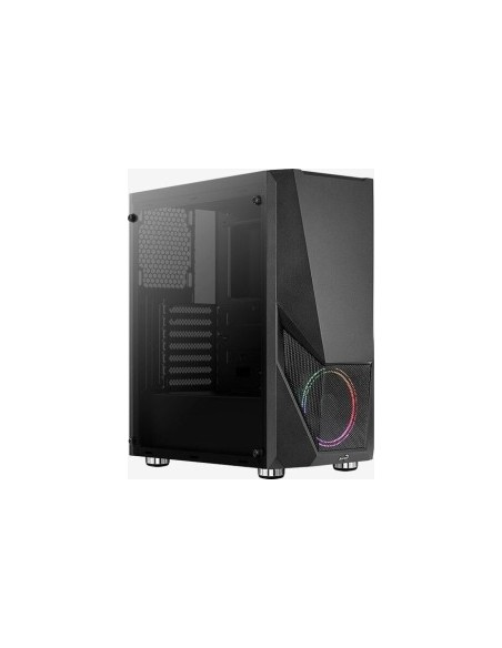Aerocool Zauron Midi-Tower, Tempered Glass - black