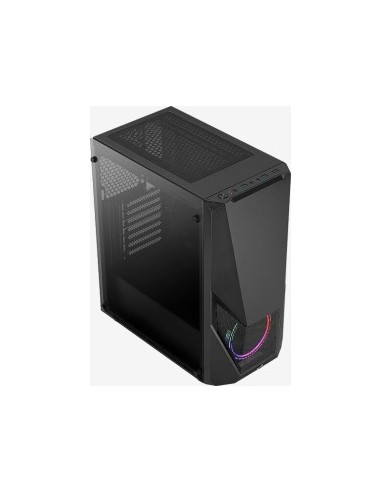 Aerocool Zauron Midi-Tower, Tempered Glass - black