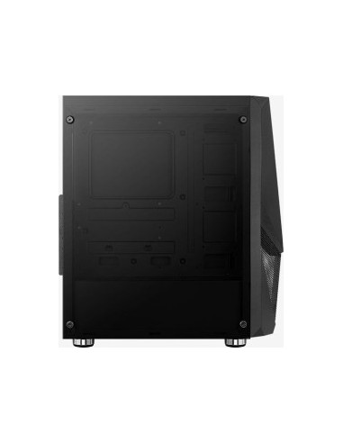 Aerocool Zauron Midi-Tower, Tempered Glass - black