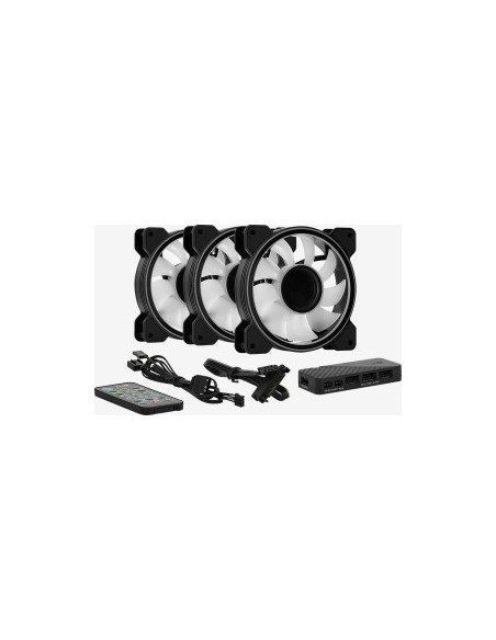 Aerocool Mirage 12 per ARGB LED fan, 3-pack including controller -. 120mm