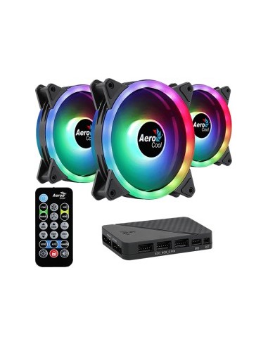 Aerocool Duo 12 Pro ARGB LED fan, 3-pack including controller -. 120mm