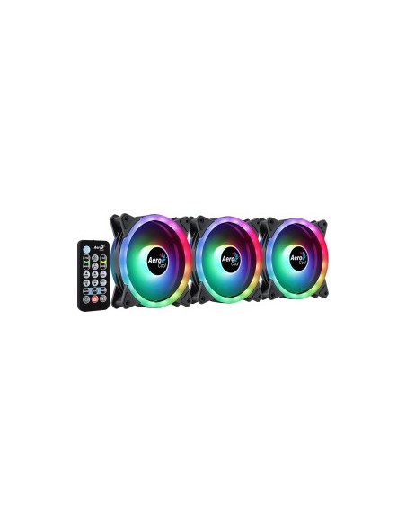 Aerocool Duo 12 Pro ARGB LED fan, 3-pack including controller -. 120mm