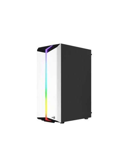 Aerocool Bionic v2 Midi-Tower, RGB, Tempered Glass - black / white