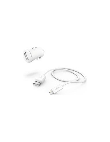 Hama Car Charger, Lightning, 12 Watt, white