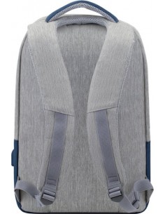 RIVACASE 7562 grey/dark blue anti-theft Laptop backpack 15.6 2