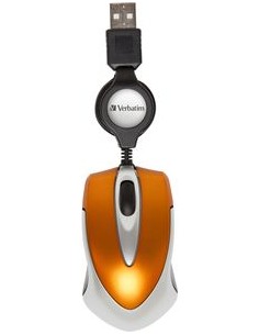 Verbatim Go Mini Optical Travel Mouse Volcanic Orange