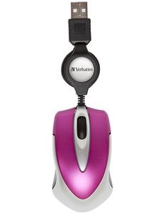 Verbatim Go Mini Optical Travel Mouse Hot Pink