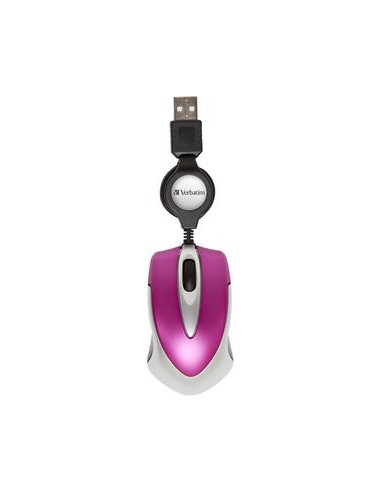 Verbatim Go Mini Optical Travel Mouse Hot Pink