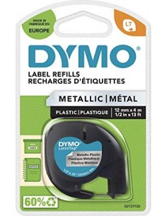 Dymo Letratag Band Metal silver 12 mm x 4 m