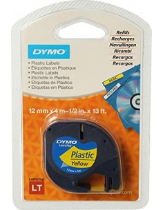 Dymo Letratag Band Plastik yellow 12 mm x 4 m