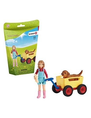 Schleich Farm World     42543 Puppy Wagon Ride