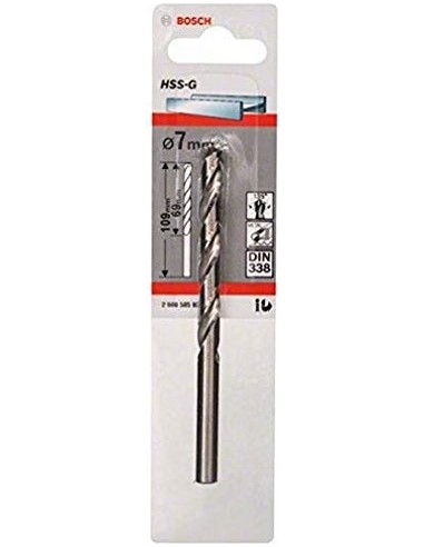 Bosch 1 Metal Drill Bits HSS-G 7,0x69x109mm