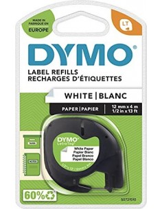 Dymo Letratag Band Paper white 12 mm x 4 m