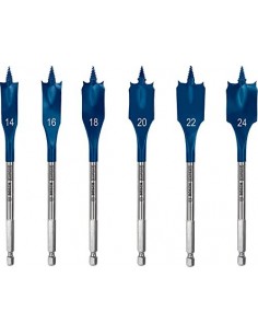 Expert Self Cut Speed ​​Flat Fräsbahrer Set, 6-piece, Ø...