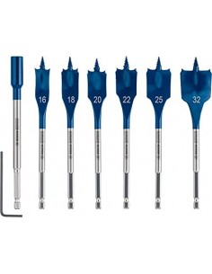 Expert Self Cut Speed ​​Flat Fräsbahrer Set, 7-piece, Ø...