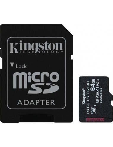 Industrial 64 GB microSDHC, memory card
