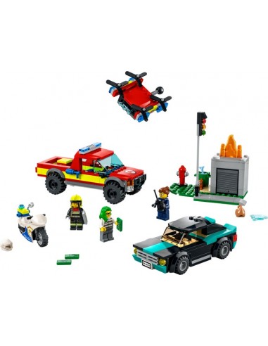 60319 City Fire Fighter and Chase Construction Toy