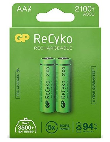 1x2 GP ReCyko NiMH Akkus AA 2000mAH ready to use