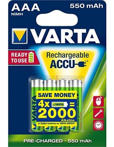 1x4 Varta RECHARGE ACCU Power 550 mAH AAA Micro NiMH