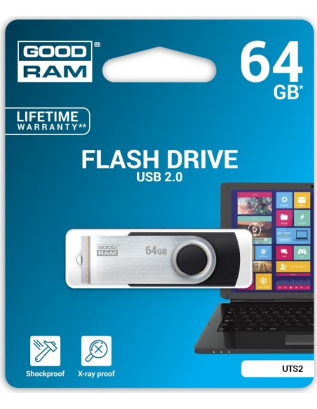 GOODRAM UTS2 USB 2.0        64GB Black