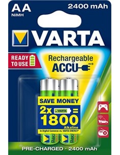 1x2 Varta RECHARGE ACCU Power 2400 mAH AA Mignon NiMH