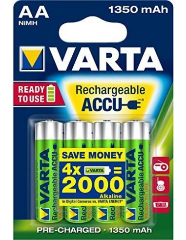 1x4 Varta RECHARGE ACCU Power 1350 mAH AA Mignon NiMH