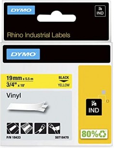 DYMO 19mm RHINO Coloured Vinyl label-making tape D1