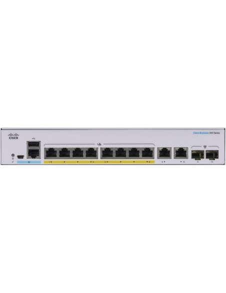 Cisco CBS350-8P-E-2G-EU network switch Managed L2/L3 Gigabit Ethernet (10/100/1000) Silver