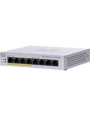 Cisco CBS110-8PP-D Unmanaged L2 Gigabit Ethernet (10/100/1000) Power over Ethernet (PoE) Grey