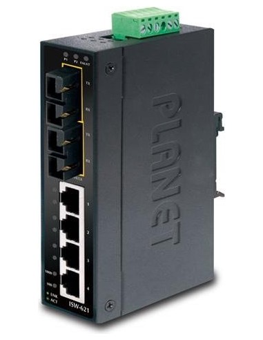 PLANET ISW-621 network switch Unmanaged L2 Fast Ethernet (10/100) Black