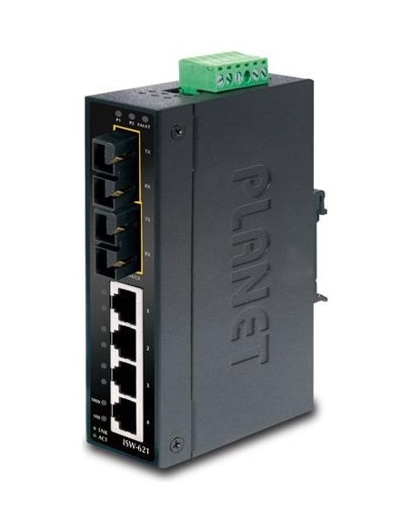 PLANET ISW-621 network switch Unmanaged L2 Fast Ethernet (10/100) Black