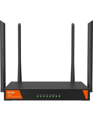 Tenda W15E wireless router Gigabit Ethernet Dual-band (2.4 GHz / 5 GHz) 4G Black