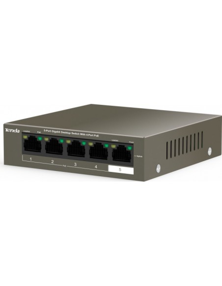 Tenda TEG1105P-4-63W-EU network switch Gigabit Ethernet (10/100/1000) Power over Ethernet (PoE) Grey