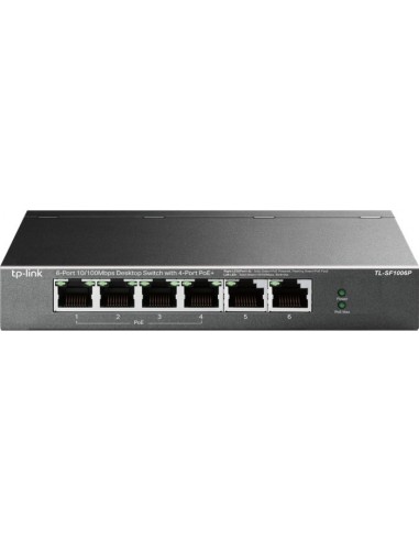 TP-LINK TL-SF1006P network switch Fast Ethernet (10/100) Power over Ethernet (PoE) Black