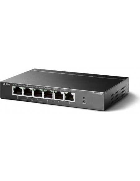 TP-LINK TL-SF1006P network switch Fast Ethernet (10/100) Power over Ethernet (PoE) Black