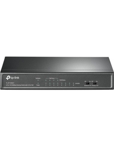 TP-LINK TL-SF1008LP network switch Unmanaged Fast Ethernet (10/100) Power over Ethernet (PoE) Black
