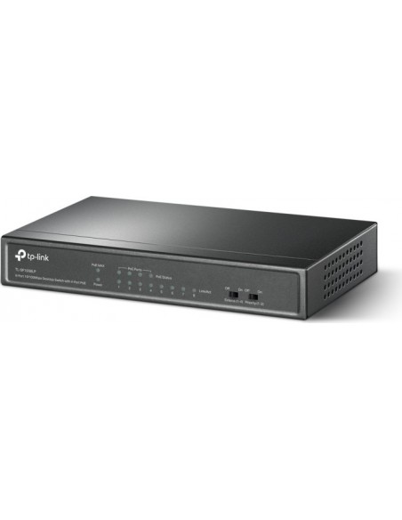TP-LINK TL-SF1008LP network switch Unmanaged Fast Ethernet (10/100) Power over Ethernet (PoE) Black