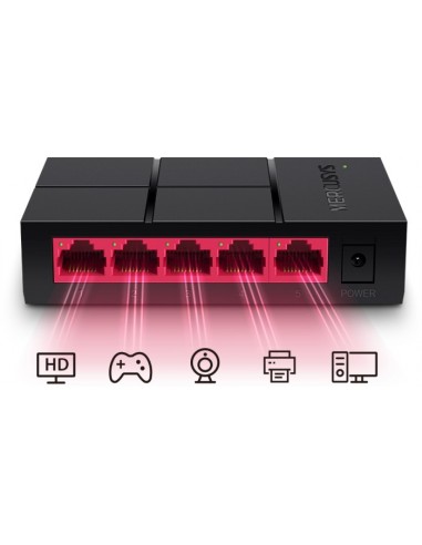 Mercusys 5-Port 10/100/1,000 Mbps Desktop Switch
