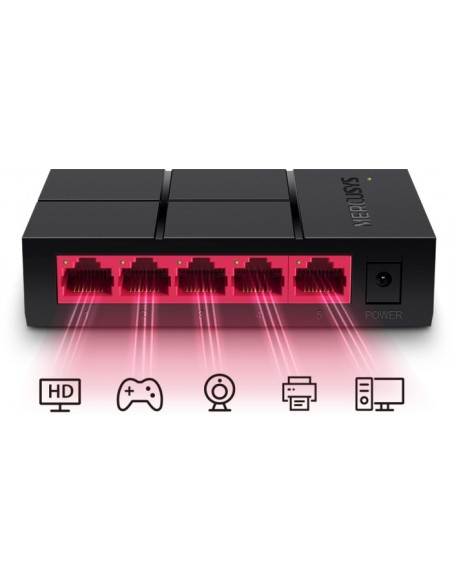 Mercusys 5-Port 10/100/1,000 Mbps Desktop Switch