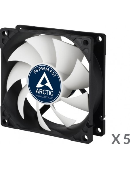 ARCTIC F8 PWM PST - 80 mm PWM PST Case Fan Computer case 8 cm Black, White 5 pc(s)