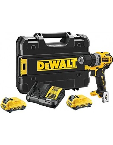 DEWALT DCD701D2-QW Cordless Drill 2x 12V 2Ah XR TSTAK Black, Yellow