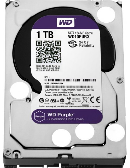 Western Digital Purple 3.5" 1000 GB Serial ATA III