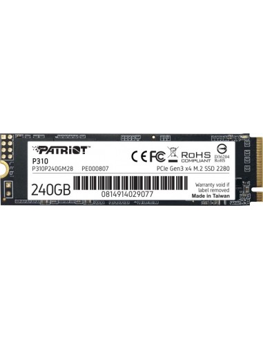 SSD Patriot Viper P310 M.2 PCI-Ex4 NVMe 240GB