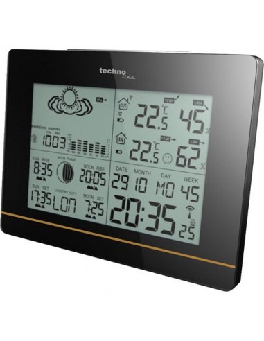 Technoline WS 6750 table clock Digital table clock Rectangular Black