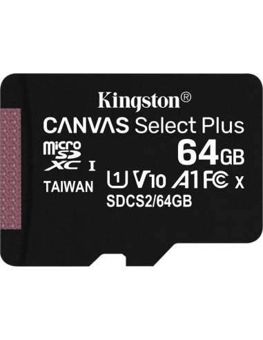 Kingston Technology Canvas Select Plus memory card 64 GB MicroSDXC Class 10 UHS-I