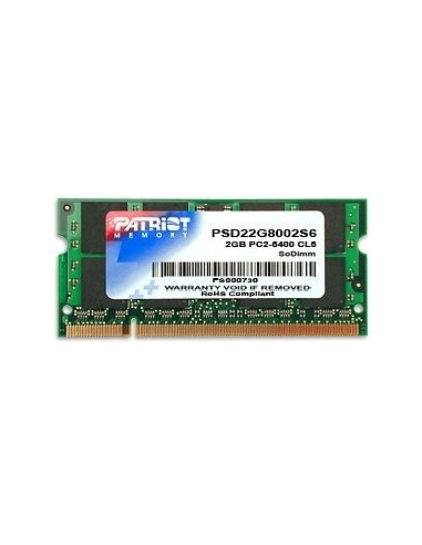 Patriot Memory DDR2 2GB CL5 PC2-6400 (800MHz) SODIMM memory module