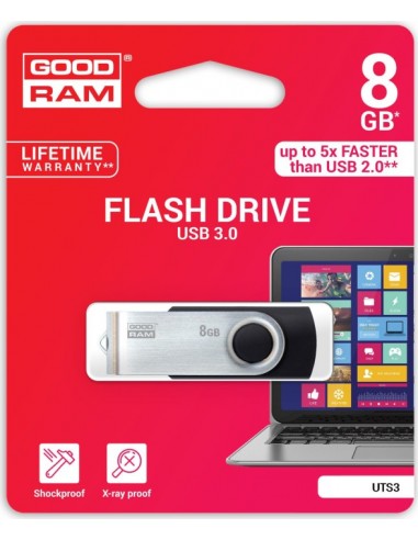 Goodram UTS3 USB flash drive 8 GB USB Type-A...