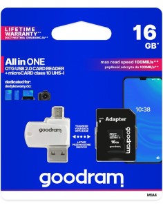 Goodram M1A4-0160R12 memory card 16 GB MicroSDHC Class 10...