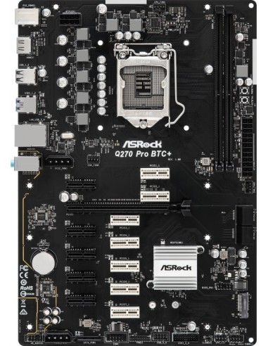 Asrock Q270 Pro BTC+ Intel® Q270 LGA 1151 (Socket H4) ATX