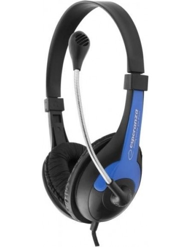 Esperanza EH158B headphones/headset Head-band Black, Blue